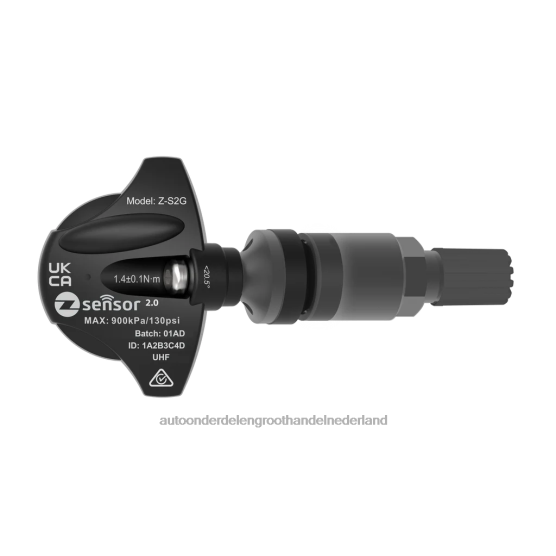 Abarth oe vervangende tpms-sensor - oe p/n bhb637140 freq 433mhz- auto-onderdelen Duitsland - FTBXV1517 metalen klepsteel - donkergrijs